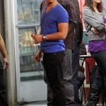 Joseph Gordon-Levitt on set of 'Don Jon's Addiction'